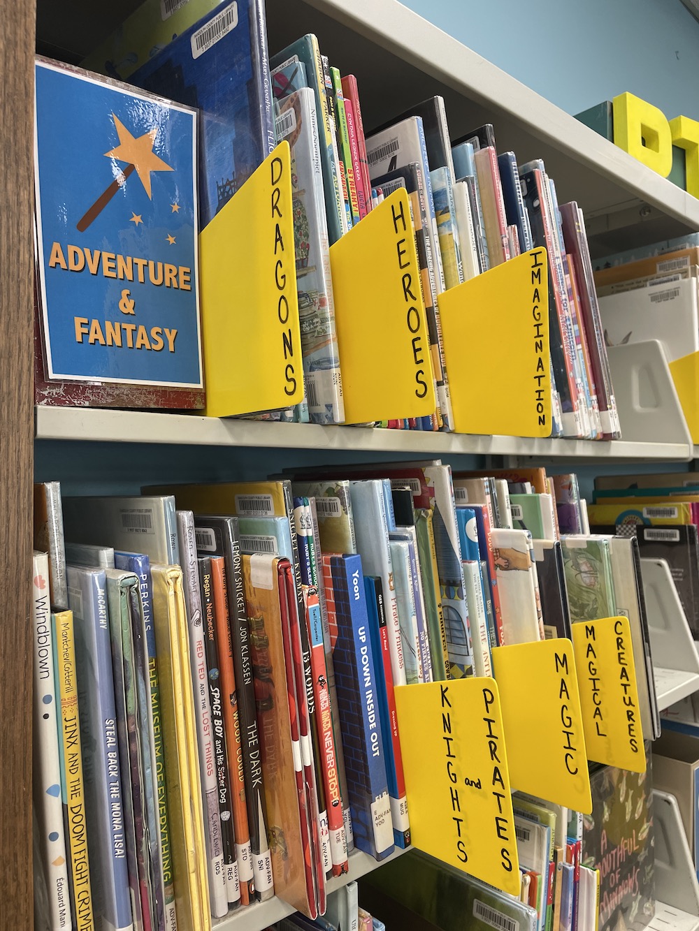 display from the children's room at Randolph County Public Library